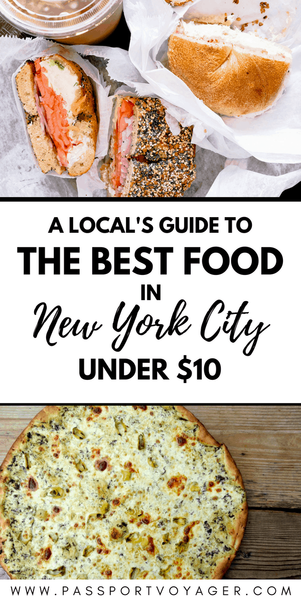 Is it possible to eat well in NYC on a budget? Yes! This insider guide to 20 of the best cheap places to eat in New York City for $10 or less will prove it. #NYC #foodie #newyorkcity #nycfood #budgettravel