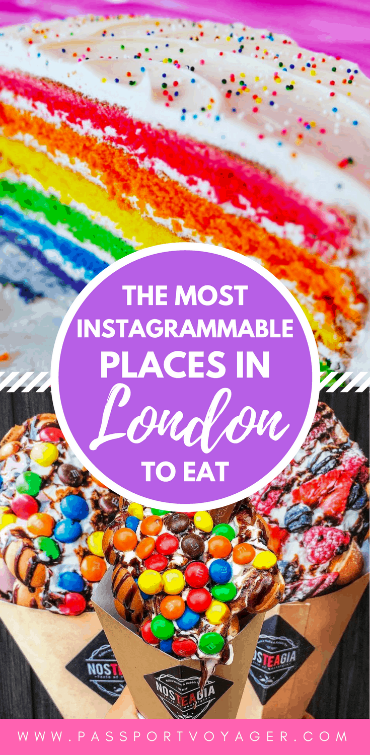 Looking for the most Instagrammable places in London to get your nom on? This ultimate guide to where to eat in London has got you covered! From freakshakes to bubble waffles to rainbow smoothie bowls, there's something for everyone. #londoneats #england #london #instagram #londonfood #travel #foodie