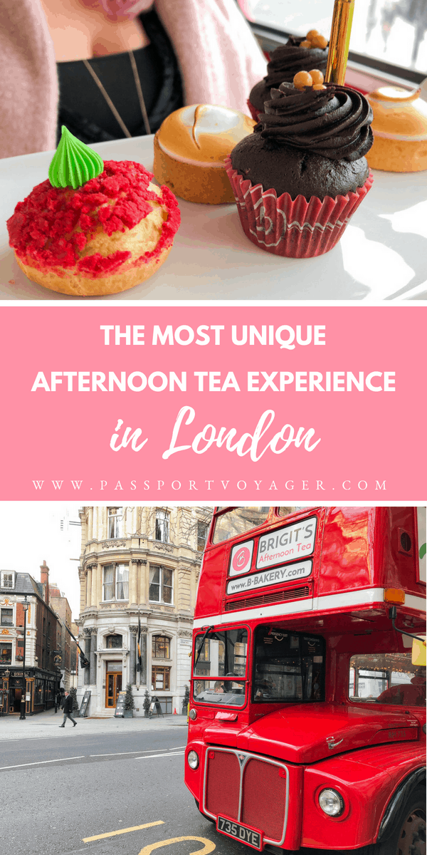 Looking for a truly unique experience while in London? How about afternoon tea while riding on a vintage double-decker bus? Read all about my fun experience on B-Bakery's bus tour! #london #afternoontea #england #bustour #europe #travel