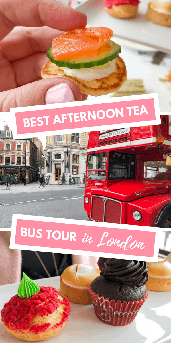 Looking for a truly unique experience while in London? How about afternoon tea while riding on a vintage double-decker bus? Read all about my fun experience on B-Bakery's bus tour! #london #afternoontea #england #bustour #europe #travel