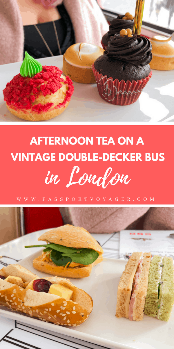 Looking for a truly unique experience while in London? How about afternoon tea while riding on a vintage double-decker bus? Read all about my fun experience on B-Bakery's bus tour! #london #afternoontea #england #bustour #europe #travel