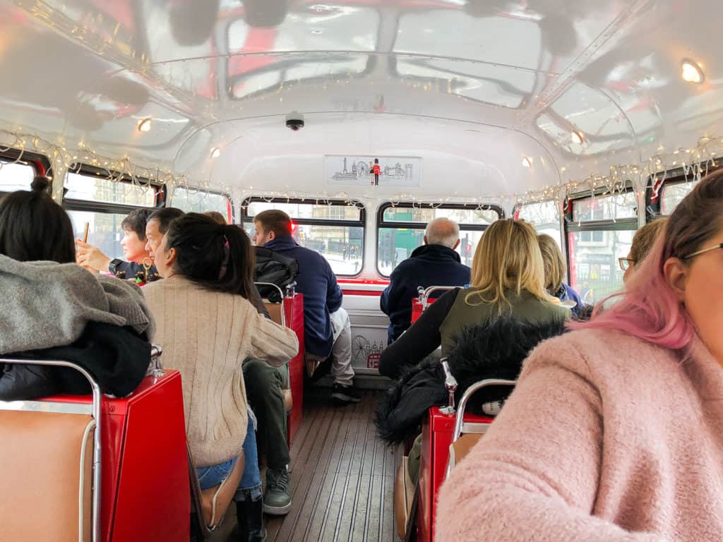 Looking for a truly unique experience while in London? How about afternoon tea while riding on a vintage double-decker bus? Read all about my fun experience on B-Bakery's bus tour! #london #afternoontea #england #bustour #europe #travel