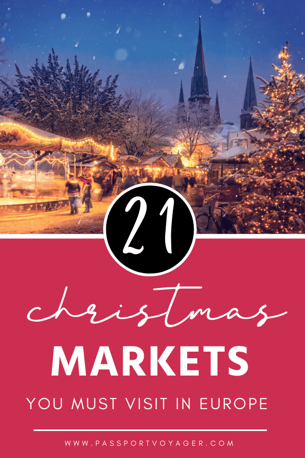 The Ultimate Europe Christkindlmarket Bucket List | Discover the most magical Christkindlmarkets (Christmas markets) in Europe with this bucket list guide to the best holiday markets from Edinburgh to Italy! #christmasmarkets #europechristmas #holidaymarket #christmasineurope #christmas #holidays #wintertravel